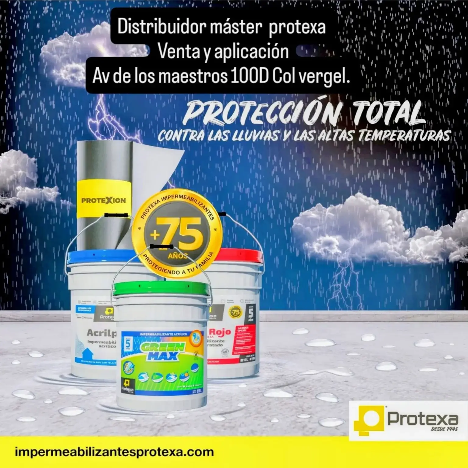Protexa impermeabilizantes - protección contra lluvias y calor